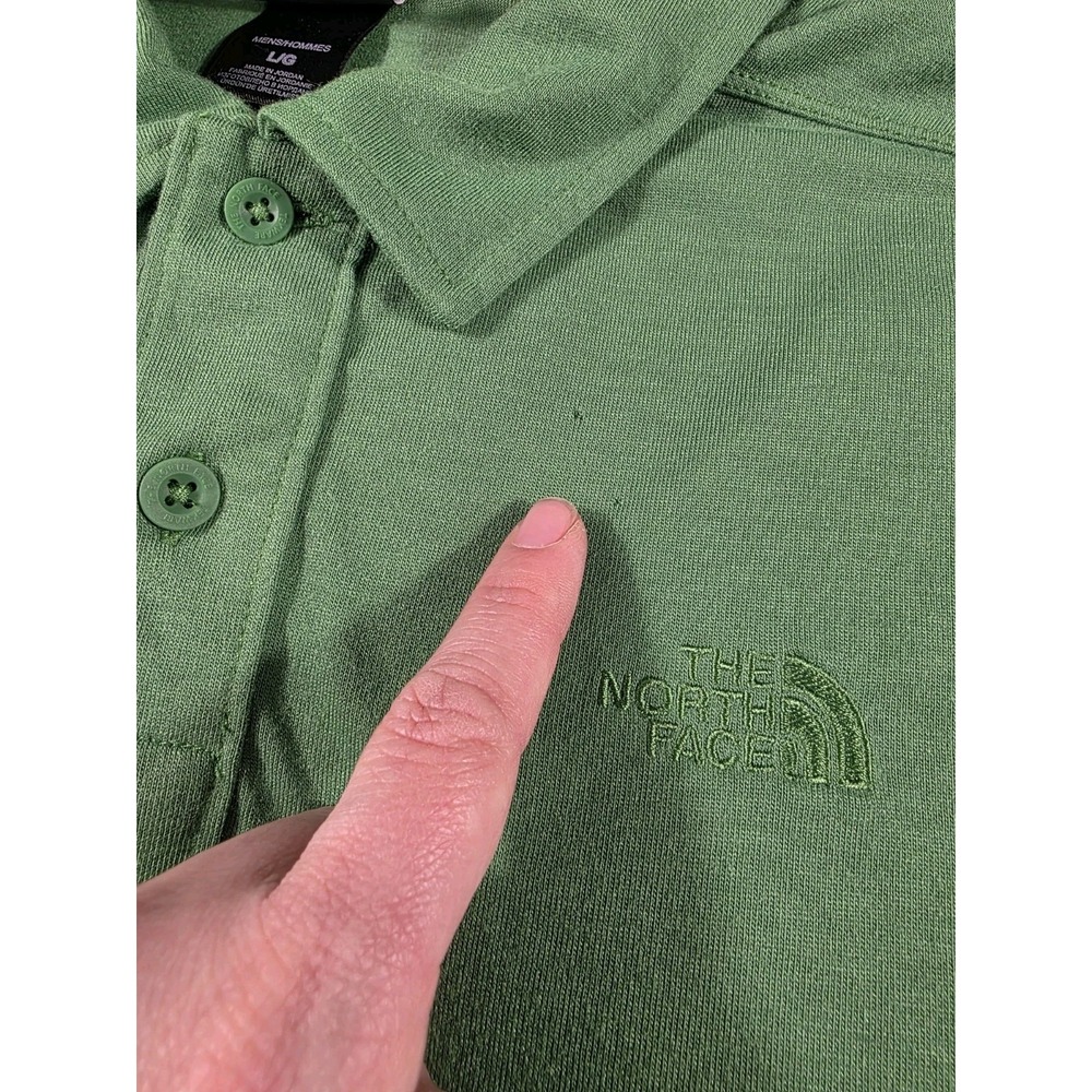 The North Face Vapor Wick Short Sleeve Polo‎ Shirt Men's Large Green - Picture 3 of 8